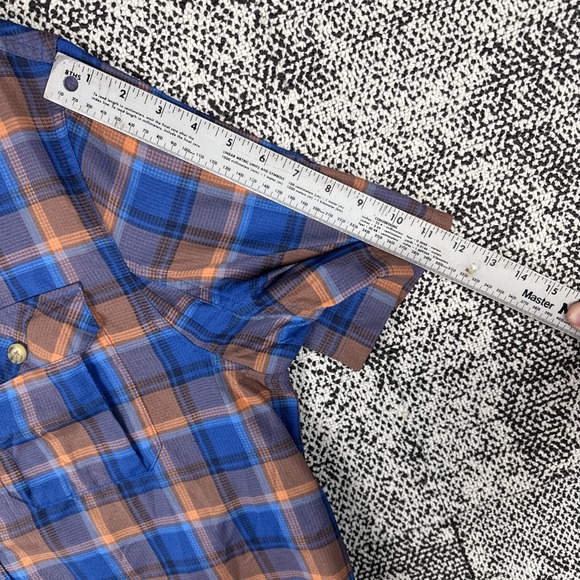 Duluth Trading Short Sleeve Button Up Camp Shirt Mens Large Tall Relaxed Fit - Picture 6 of 8